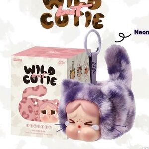 Pop Mart Crybaby Wild But Cutie Series Vinyl Plush Pendant Neon Purple